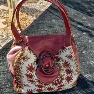 Woman's Handbag Vintage 1950s Sweden Embroidered Stunning!